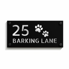 Personlised Door Sign Dog Themed House Number Plaques 3D Laser 