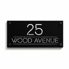 Personalised Modern House Number Sign 3D Laser Cut Door Number