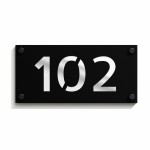 Door Number Plaque Personalised 3D Laser Cut House Number