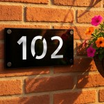 Door Number Plaque Personalised 3D Laser Cut House Number