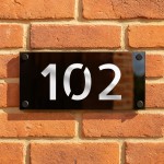 Door Number Plaque Personalised 3D Laser Cut House Number