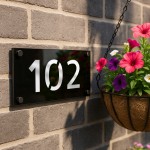 Door Number Plaque Personalised 3D Laser Cut House Number