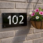 Door Number Plaque Personalised 3D Laser Cut House Number