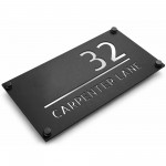 Personalised Black House Sign Door Number Plaque For Outside Personalised Black House Sign Door Number Plaque For Outside