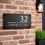 Personalised Black House Sign Door Number Plaque For Outside Personalised Black House Sign Door Number Plaque For Outside