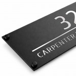 Personalised Black House Sign Door Number Plaque For Outside Personalised Black House Sign Door Number Plaque For Outside