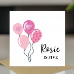 5th Birthday Card For Daughter Granddaughter Niece Sister Kids