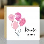 5th Birthday Card For Daughter Granddaughter Niece Sister Kids