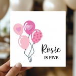 5th Birthday Card For Daughter Granddaughter Niece Sister Kids