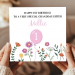 1st Birthday Card For Special Granddaughter Personalised Card