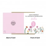 1st Birthday Card For Special Granddaughter Personalised Card