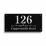Personalised Door Number Plaque Contemporary House Name Address Personalised Door Number Plaque Contemporary House Name Address