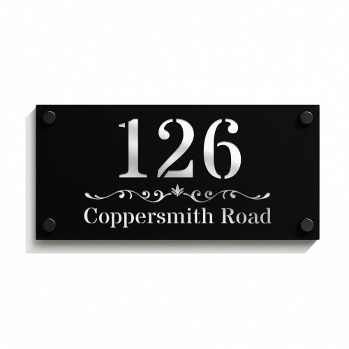 Personalised Door Number Plaque Contemporary House Name Address Personalised Door Number Plaque Contemporary House Name Address
