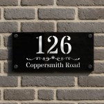 Personalised Door Number Plaque Contemporary House Name Address Personalised Door Number Plaque Contemporary House Name Address