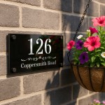 Personalised Door Number Plaque Contemporary House Name Address Personalised Door Number Plaque Contemporary House Name Address