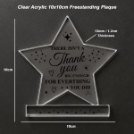 BIG Thank You Gifts For Him Her Star Plaque Coworker Going Away