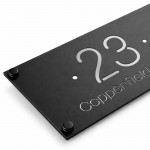 Black House Sign Personalised Door Number Plaque For Outside
