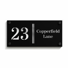 House Sign Door Number Laser Personalised Address Wall Plaques