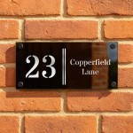 House Sign Door Number Laser Personalised Address Wall Plaques House Sign Door Number Laser Personalised Address Wall Plaques