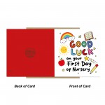 First Day Of Nursery Card For Son Daughter GOOD LUCK CARD