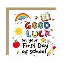 First Day Of School Card For Son Daughter GOOD LUCK CARD