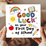 First Day Of School Card For Son Daughter GOOD LUCK CARD