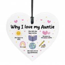 Auntie Gift Why I Love Auntie Gift Birthday Gift for Auntie Cute