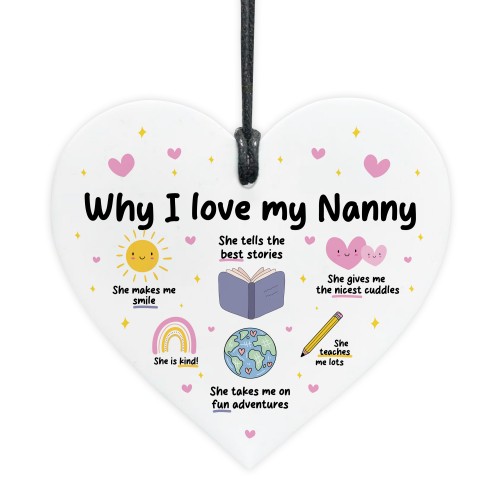 Nanny Gift Why I Love Nanny Gift Birthday Gift for Nanny Cute