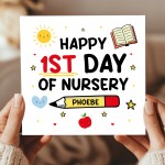 Personalised Happy 1st Day Of Nursery Card For Daughter Son