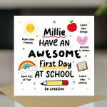 Personalised 1st Day Of School Card For Daughter Son