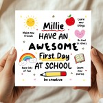 Personalised 1st Day Of School Card For Daughter Son