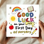 Personalised First Day Of Nursery Card For Daughter Son 1st Day