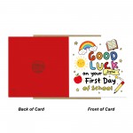 Personalised First Day Of School Card For Son Daughter GOOD LUCK