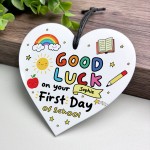 Gift For First Day Of School Acrylic Heart Personalised Gift