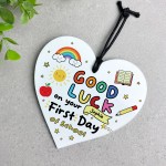Gift For First Day Of School Acrylic Heart Personalised Gift