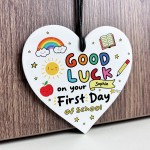 Gift For First Day Of School Acrylic Heart Personalised Gift