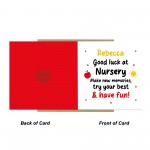 Personalised Good Luck Nursery Card For Son Daughter