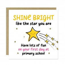 Good Luck Card For Start Of Primary School With Kraft Envelope
