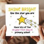Good Luck Card For Start Of Primary School With Kraft Envelope