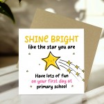 Good Luck Card For Start Of Primary School With Kraft Envelope