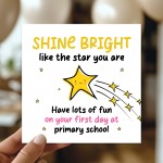 Good Luck Card For Start Of Primary School With Kraft Envelope