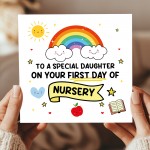 First Day Of Nursery Card For Daughter With Kraft Envelope