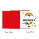 First Day Of Nursery Card For Daughter With Kraft Envelope