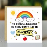 First Day Of Nursery Card For Daughter With Kraft Envelope