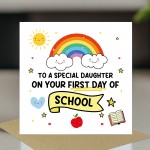 First Day Of School Card For Daughter With Kraft Envelope