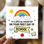 First Day Of School Card For Daughter With Kraft Envelope