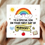 First Day Of Nursery Card For Son With Kraft Envelope