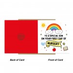 First Day Of Nursery Card For Son With Kraft Envelope