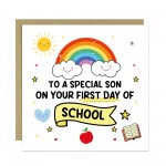 First Day Of School Card For Son With Kraft Envelope 1st Day