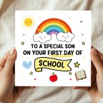 First Day Of School Card For Son With Kraft Envelope 1st Day